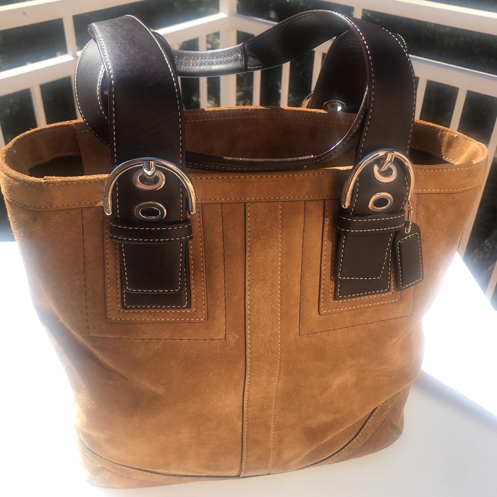 FLASH SALE!!!AUTHENTIC COACH SUEDE BAG!